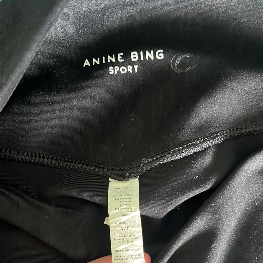 Anine Bing Black print Leggings small - Picture 7 of 7